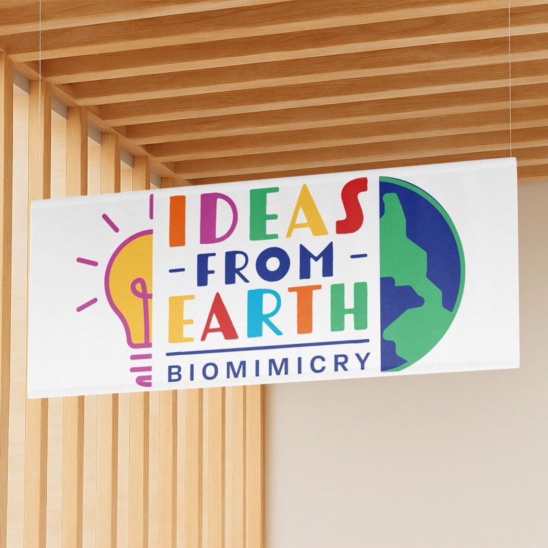 Ideas From Earth: Biomimicry exhibit banner